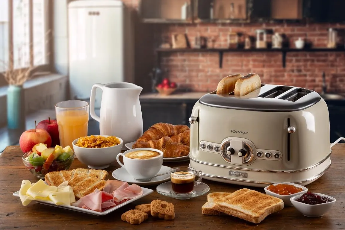 Ariete Vintage 156 Tostapane 4 Fette Beige 1600W