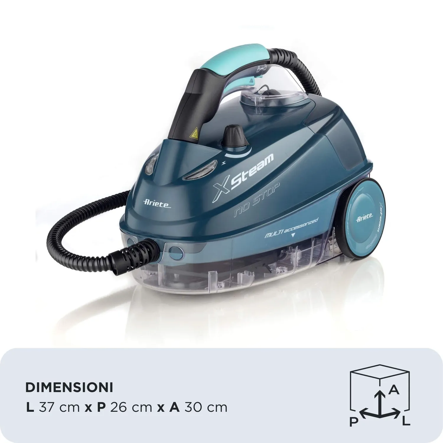 Ariete XSteam No Stop 4147/03 Pulitore a Vapore Blu 1,3L