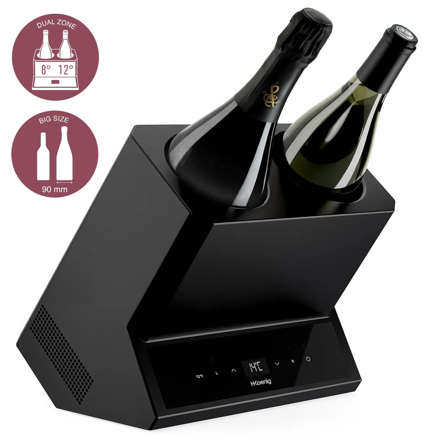 Koenig LVX28 raffreddatore vino 2 bottiglie 5-18°C