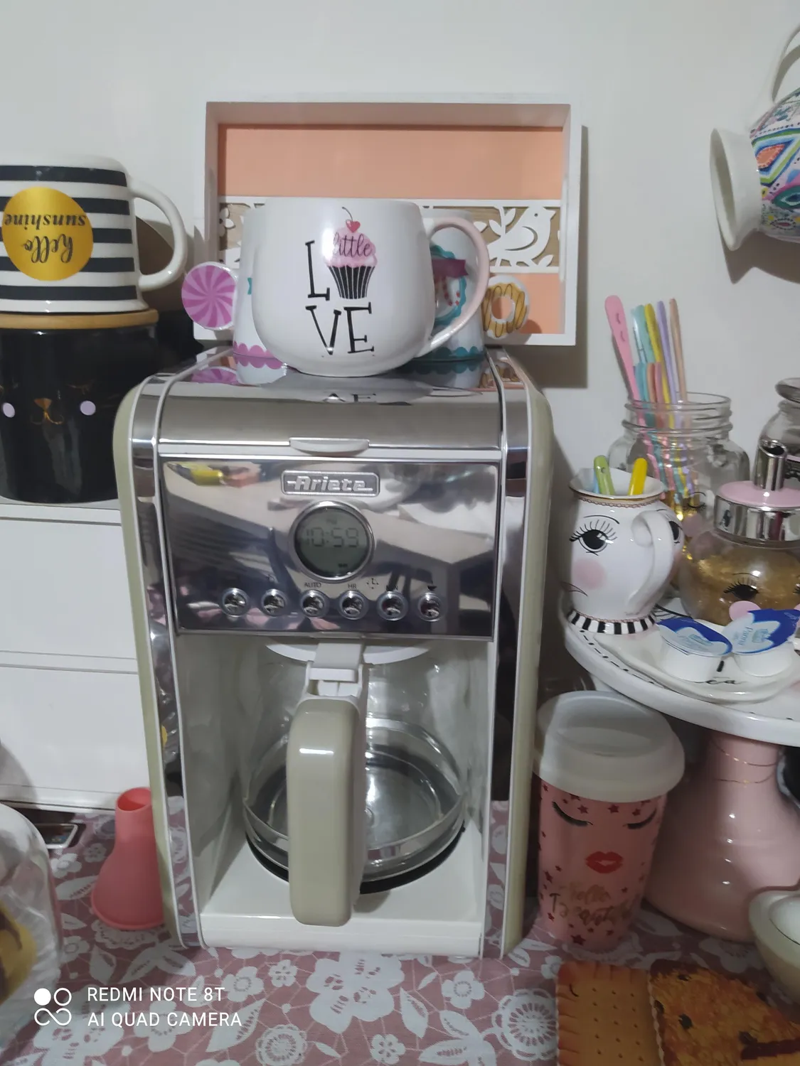 Ariete Vintage 1342 macchina caffe americano celeste 12 tazze