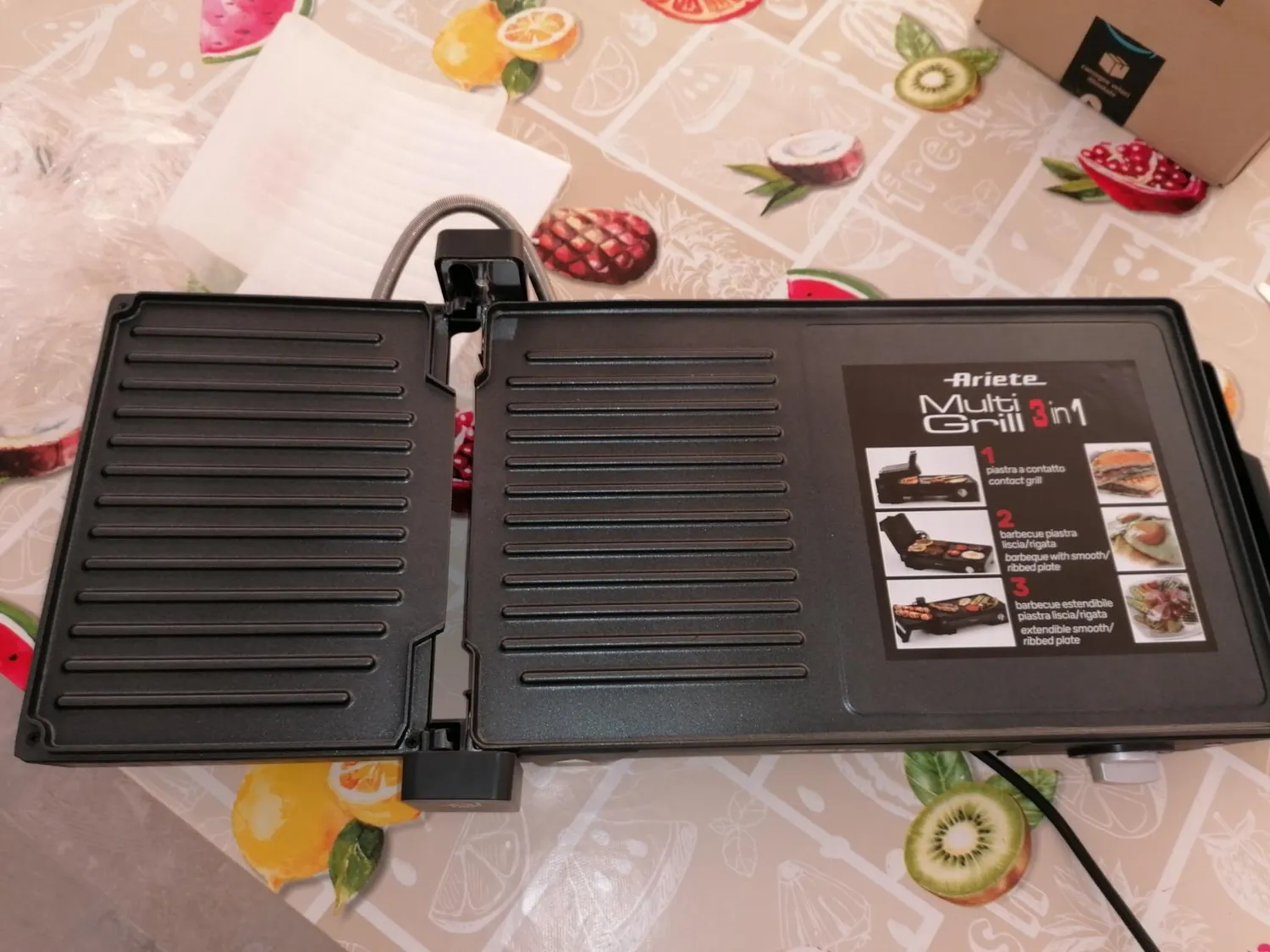Ariete 1916 Griglia Elettrica 2200W Liscia Rigata 3 in 1