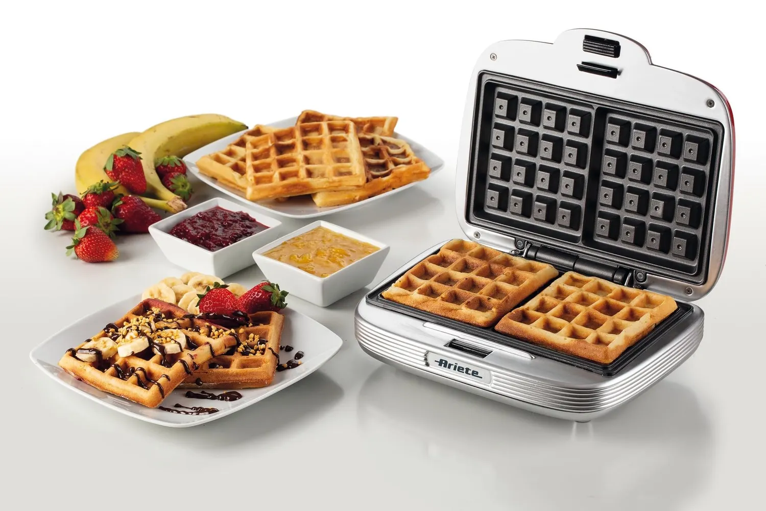 Ariete Party Time 1973 Piastra Waffle Rossa 700W Antiaderente