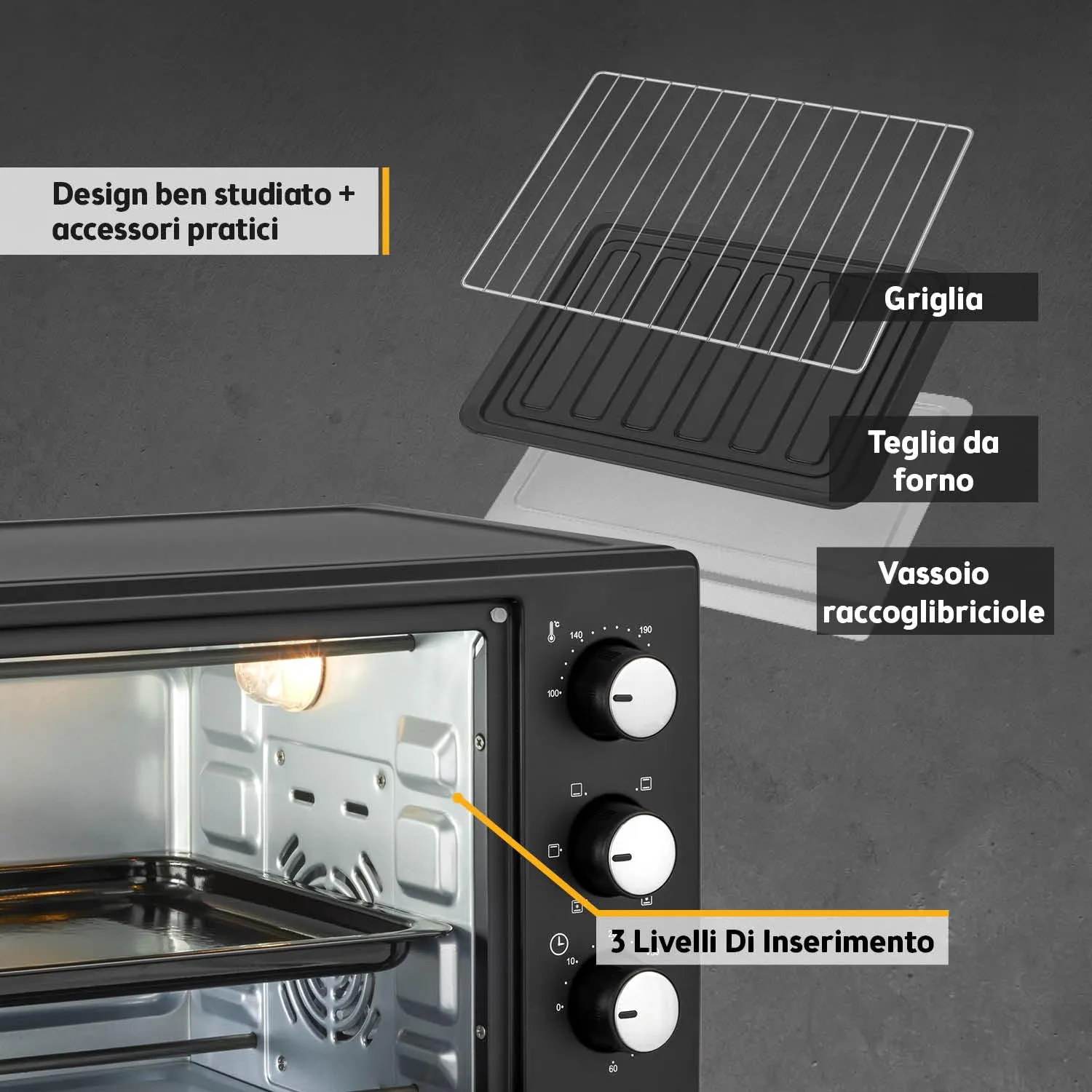 First Austria 20L mini forno elettrico 1380W 230°C