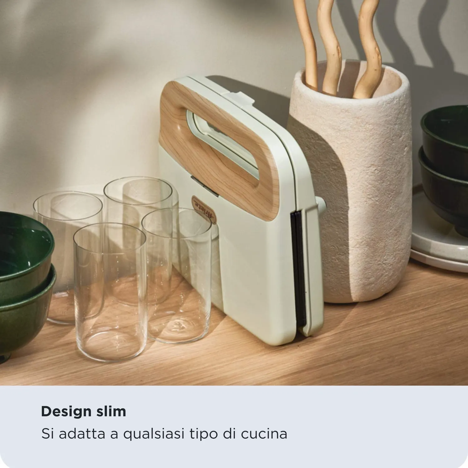 Ariete Breakfast Wood 1971 Tostiera Panini Beige 750W
