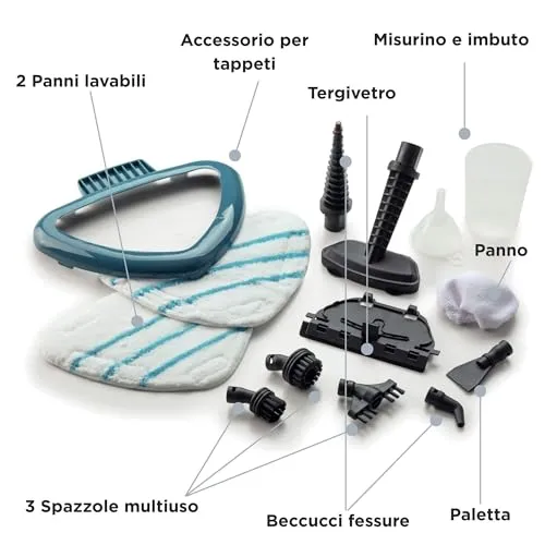 Ariete 4164 Steam Mop 10 in 1 scopa vapore blu