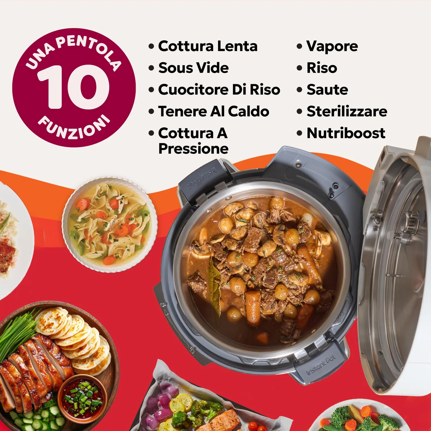 Instant Pro multicooker 10 in 1 5,7 l bianco