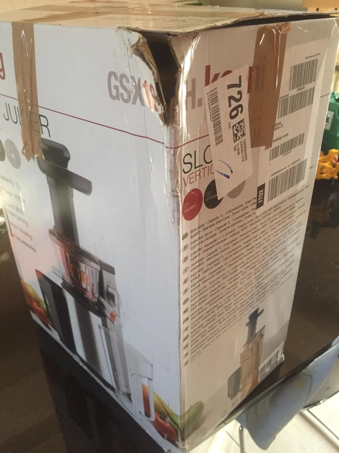 H.Koenig GSX12 estrattore succo a freddo 1L 60 giri/min