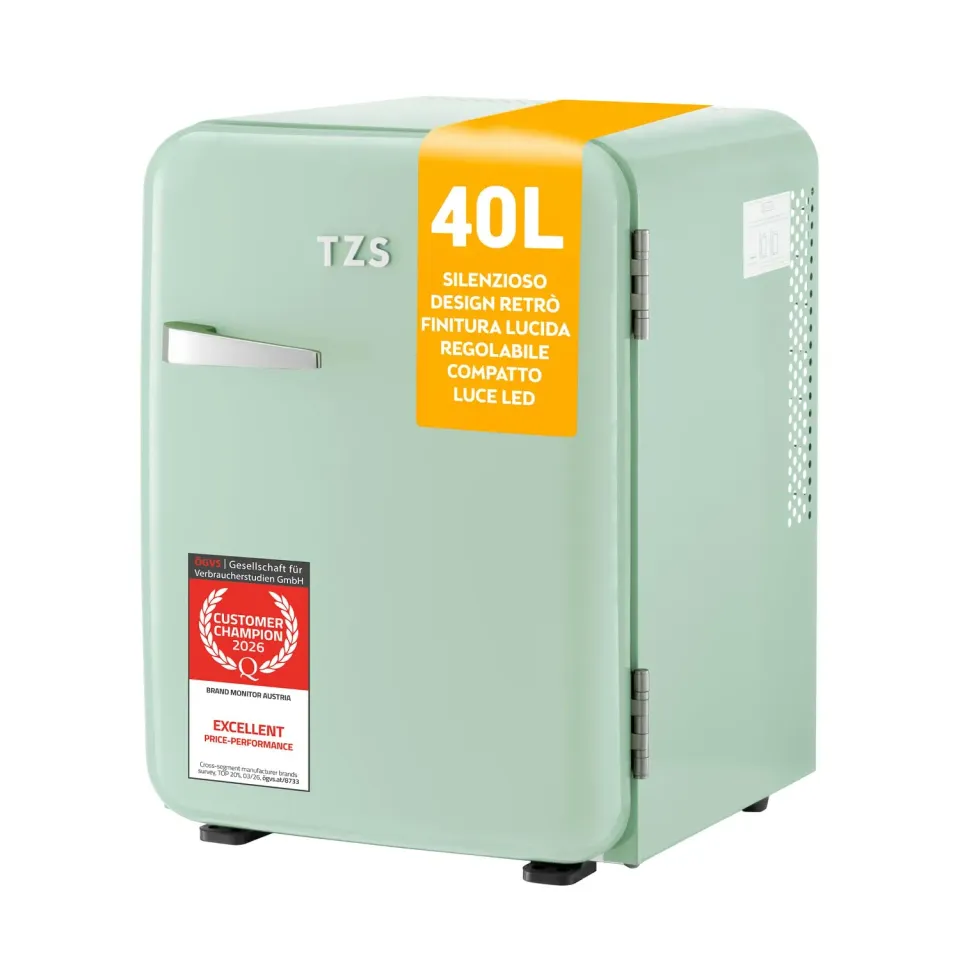 First Austria minifrigo retrò 40L verde chiaro silenzioso