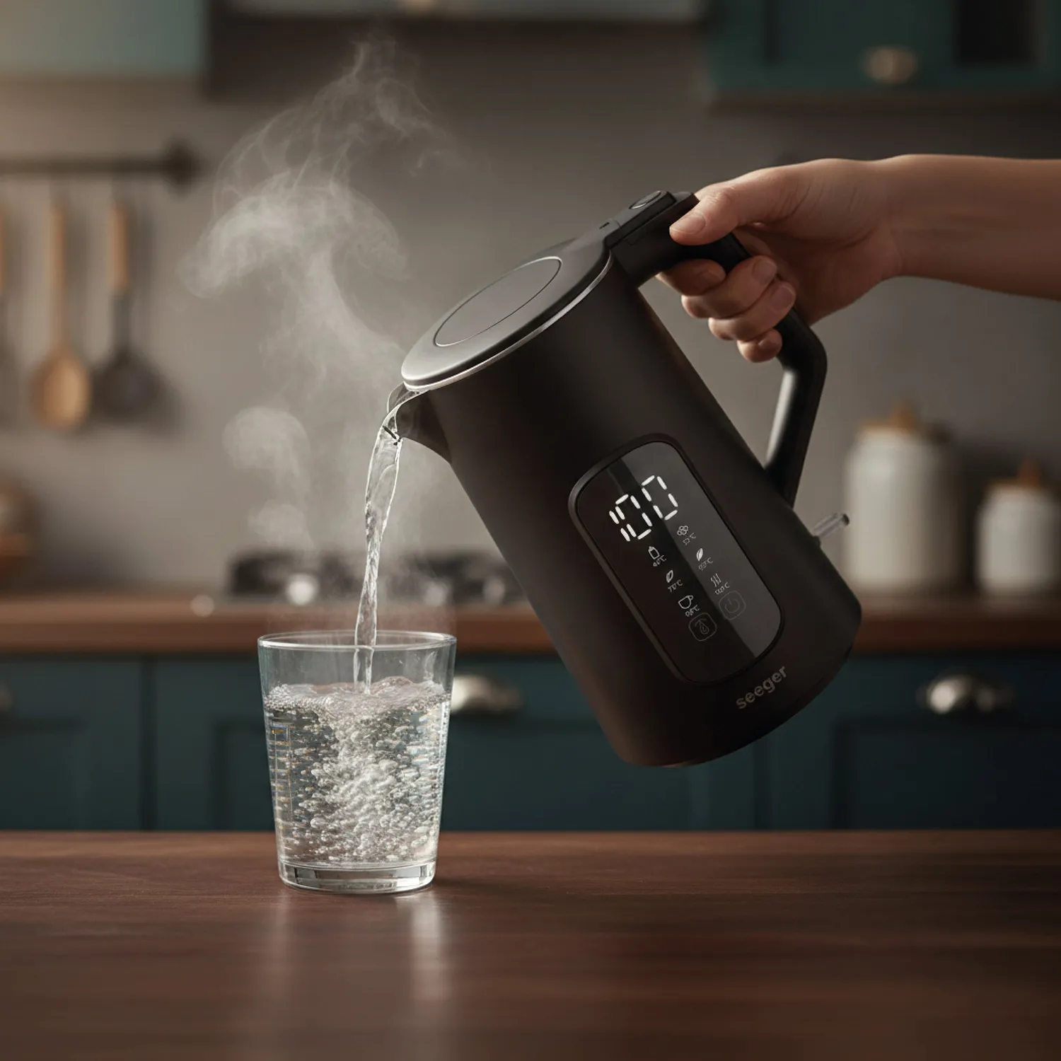 Seeger SmartKettle Bollitore Digitale Nero Temperatura