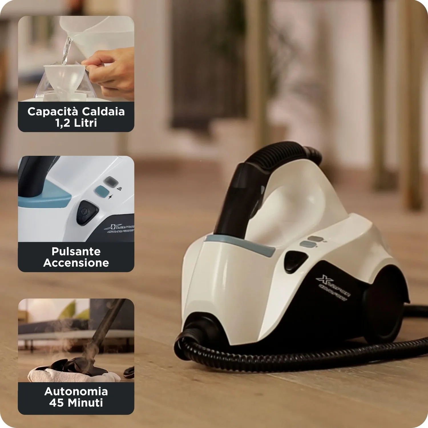 Ariete XVapor Comfort 4145 pulitore a vapore 5 bar