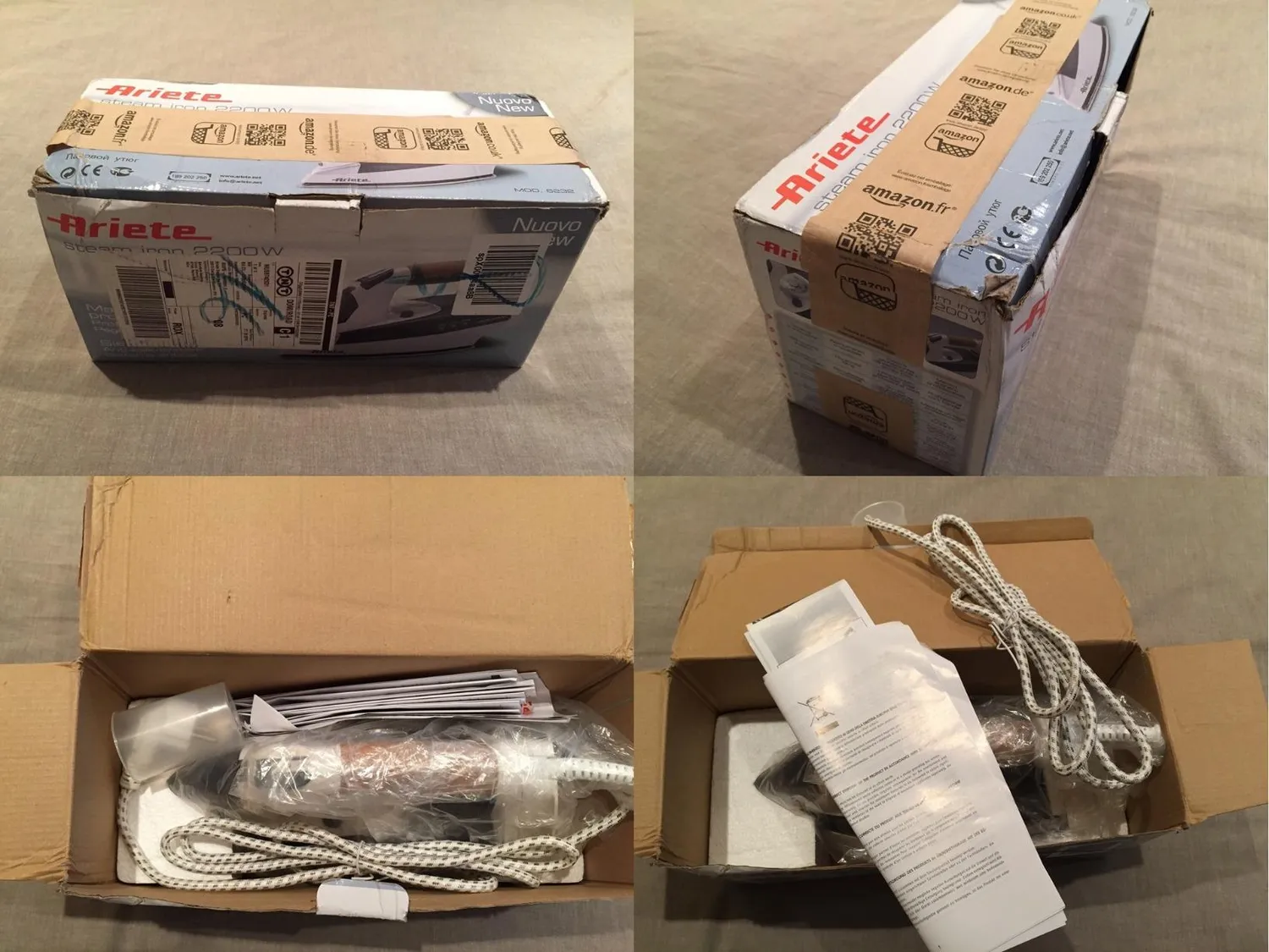 Ariete 6232 Steam Iron ferro da stiro grigio inox 2200W