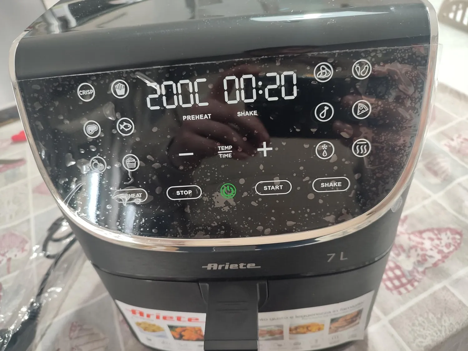 Ariete Airy Fryer 4627 Friggitrice ad Aria 7L Nera Max Crisp