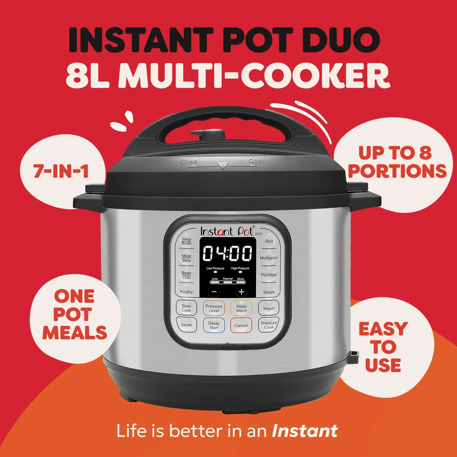 Instant Pot Duo multicooker 7 in 1 8 litri pressione