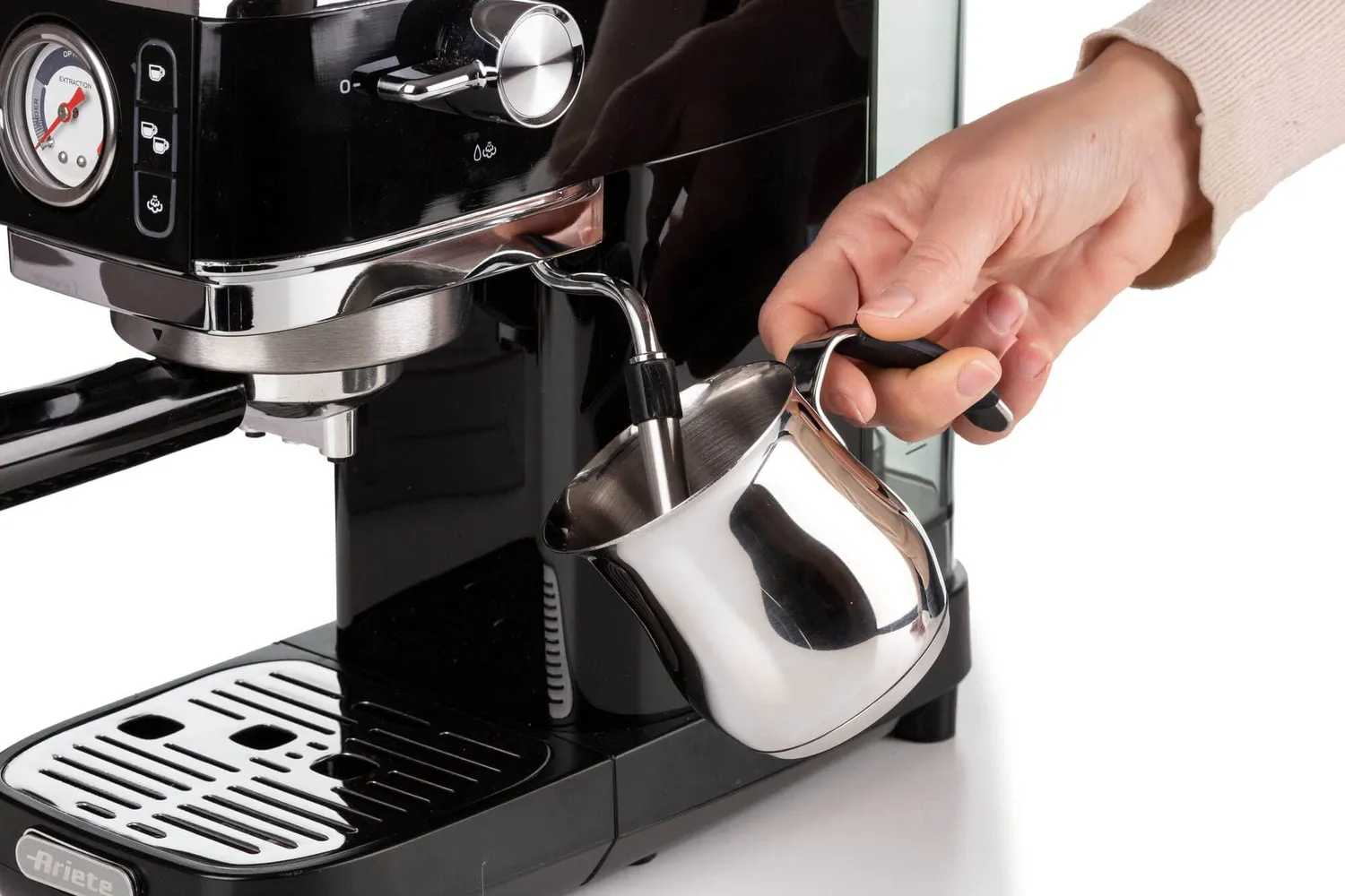 Ariete 1381 macchina espresso nera 15 bar manometro