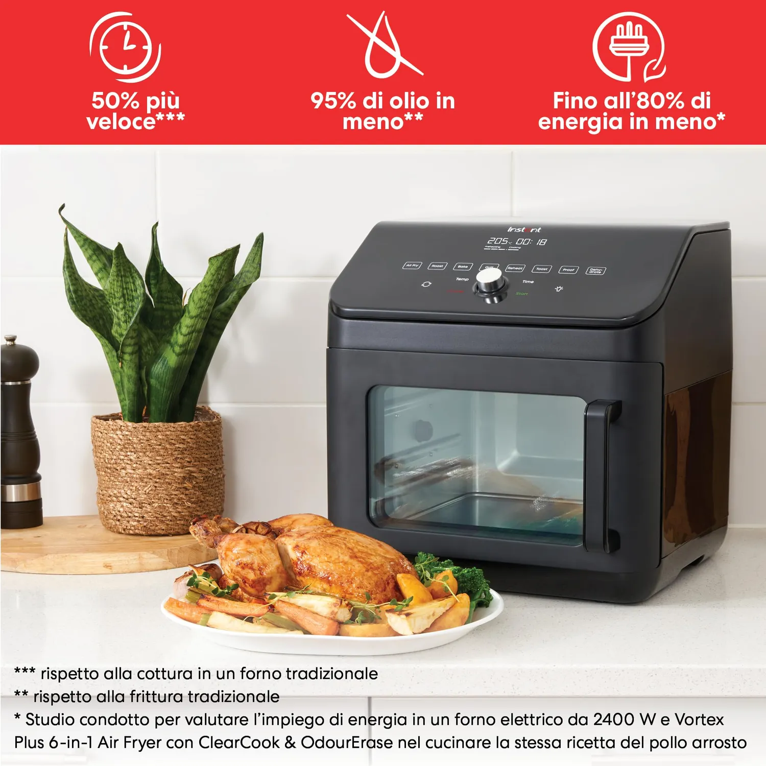 Instant Vortex Plus friggitrice ad aria 13L XXL 9 programmi