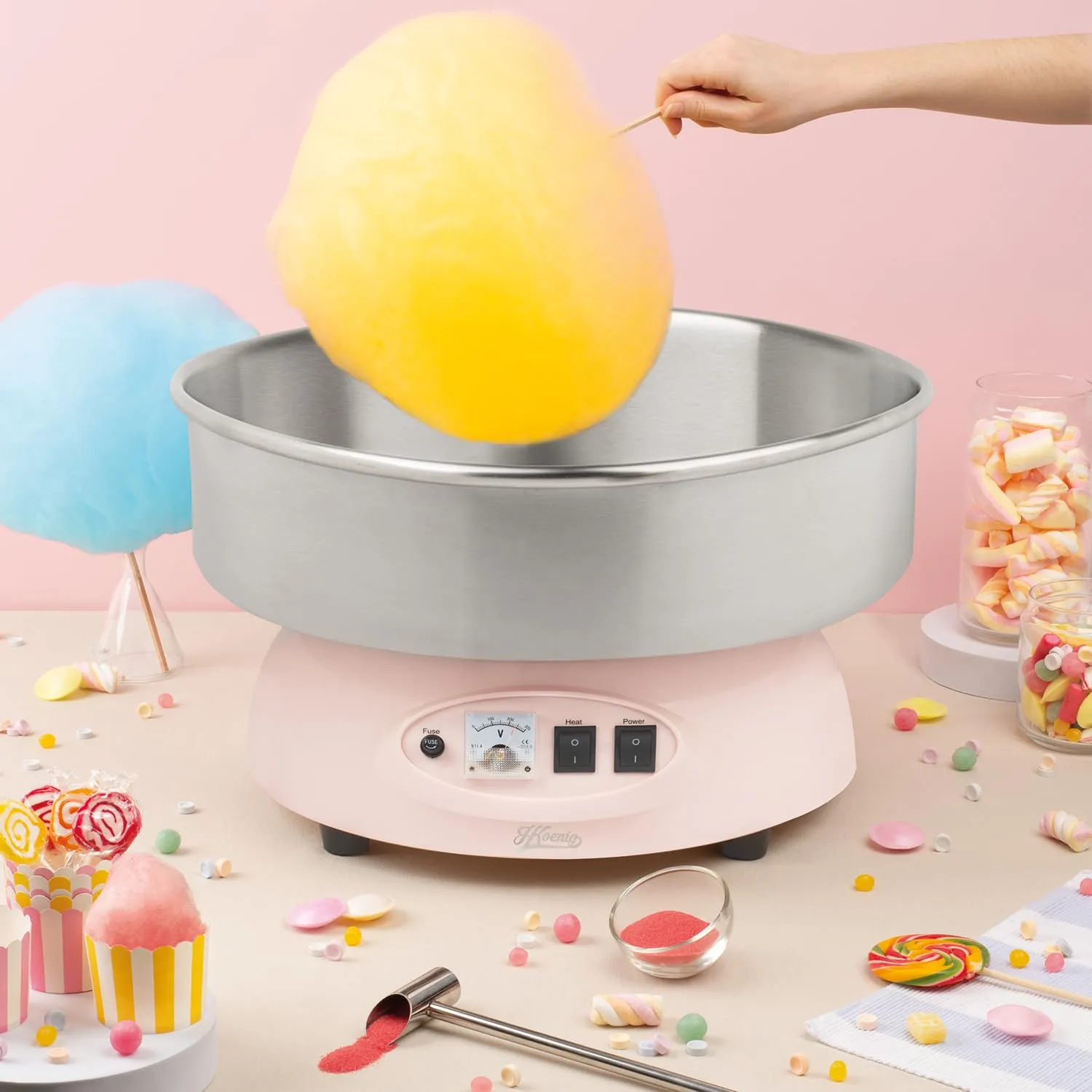 Koenig Circus8 macchina zucchero filato 1200W ciotola 52 cm
