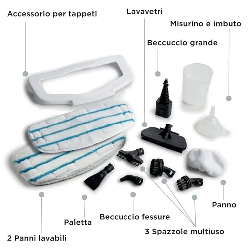 Ariete 4175 Steam Mop scopa a vapore blu pieghevole