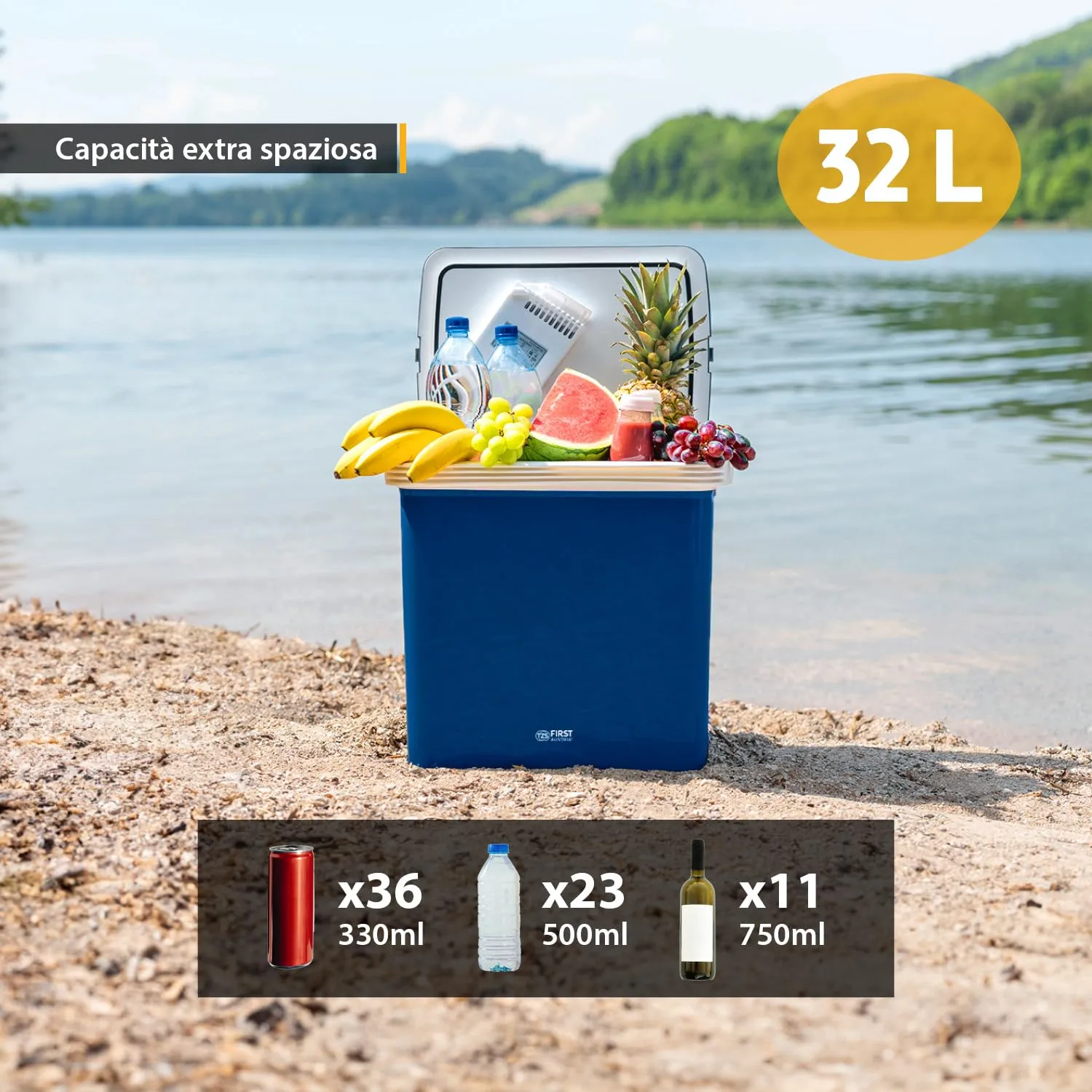 First Austria 32L frigo portatile termoelettrico blu