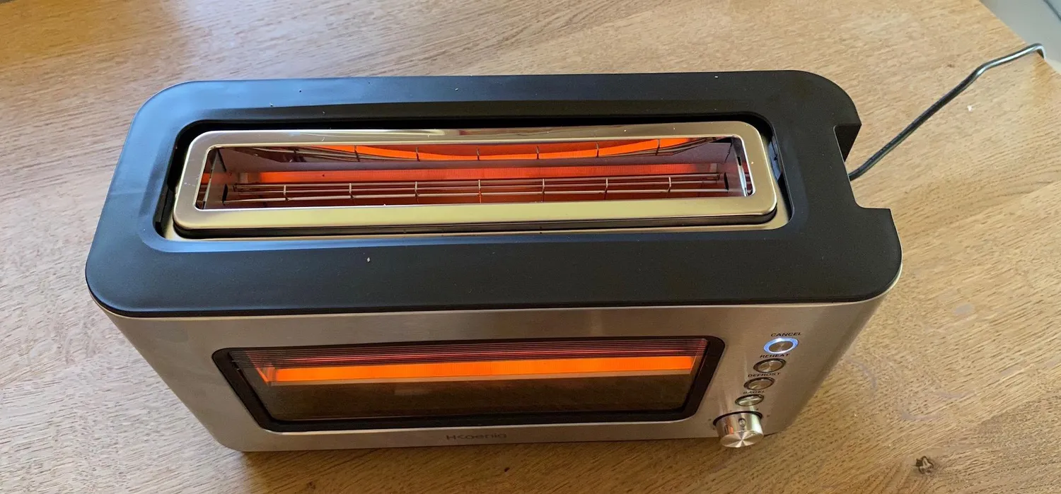Koenig VIEW7 Tostapane 2 Fette Vetro Trasparente 1200W