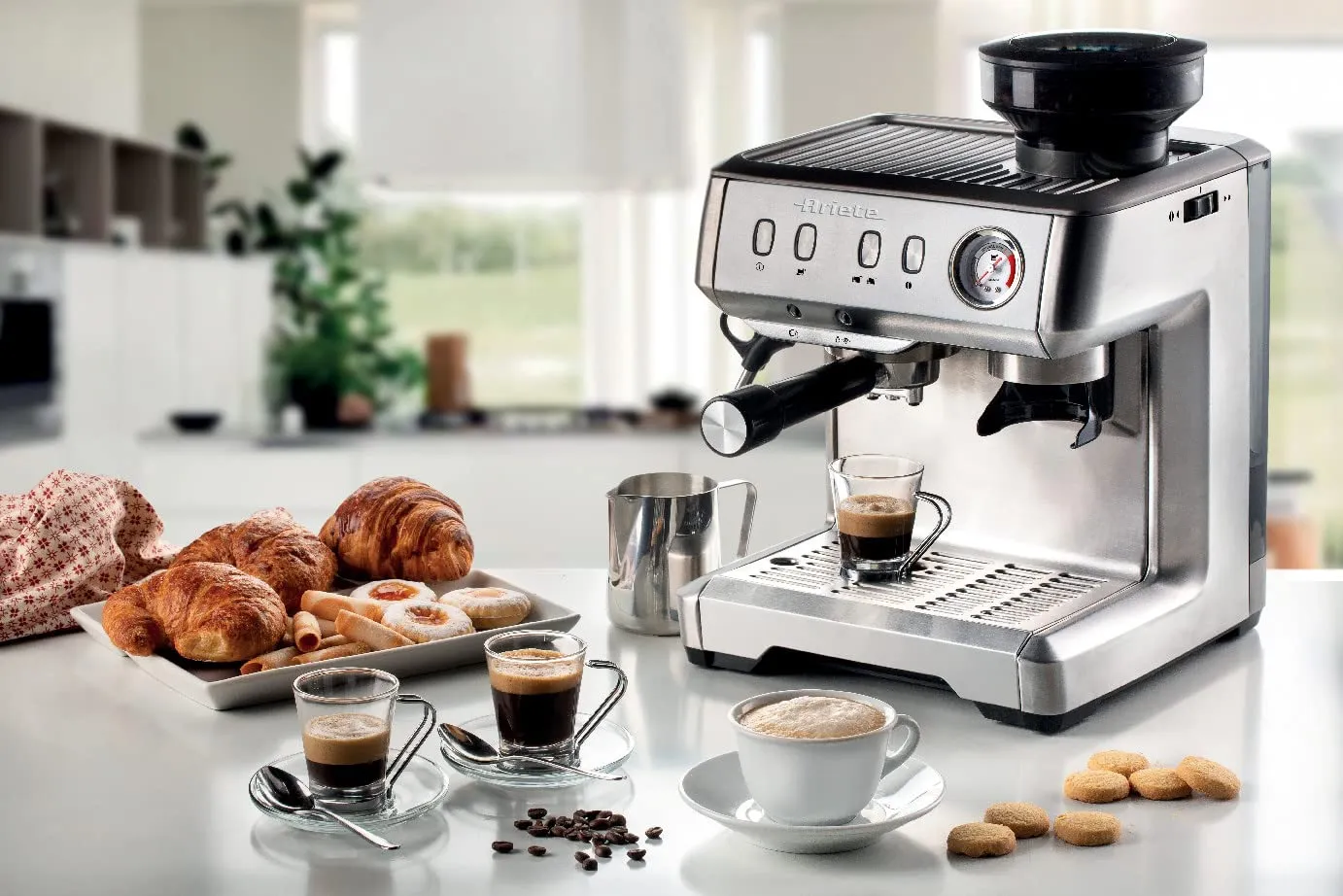 Ariete 1313 macchina caffè espresso macinacaffè argento 15 bar