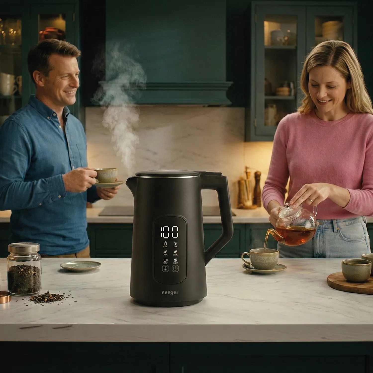 Seeger SmartKettle Bollitore Digitale Nero Temperatura