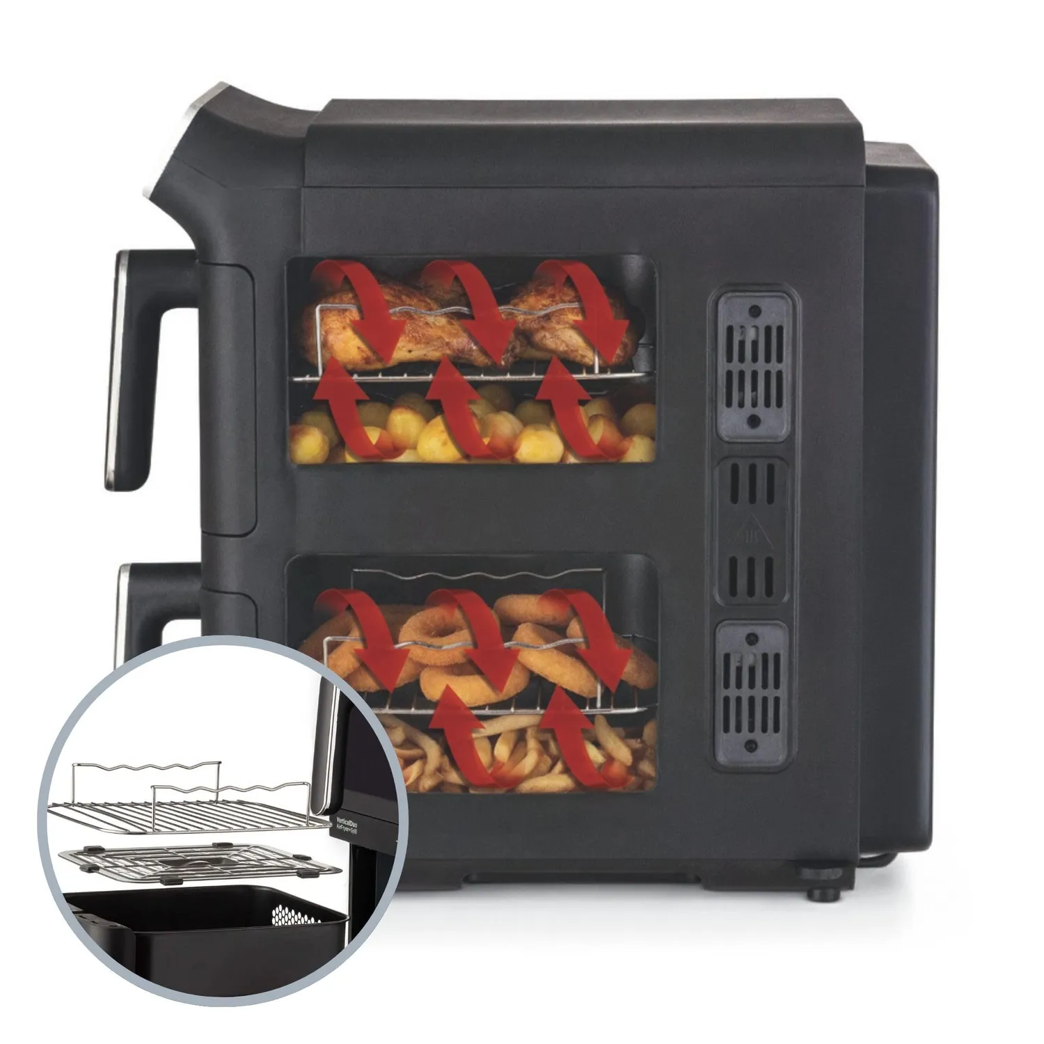 Ariete Vertical Duo 4640/10 friggitrice aria nera 11L