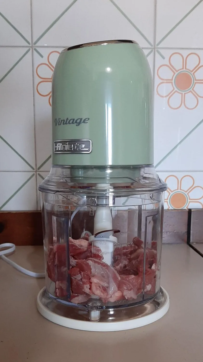 Ariete Vintage 438 Tritatutto Beige 600 ml 4 Lame Inox