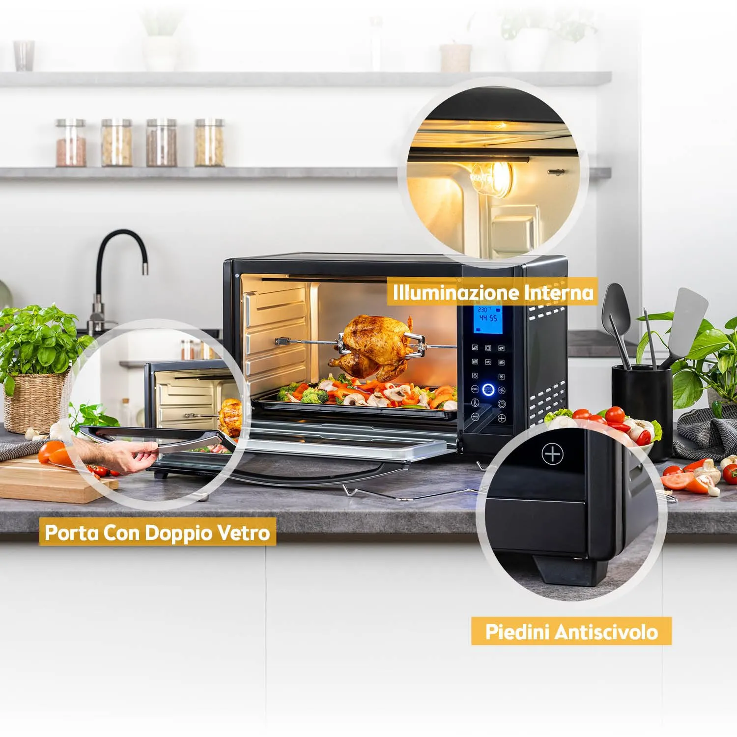 First Austria Mini Forno Elettrico 30L Digitale 1600W