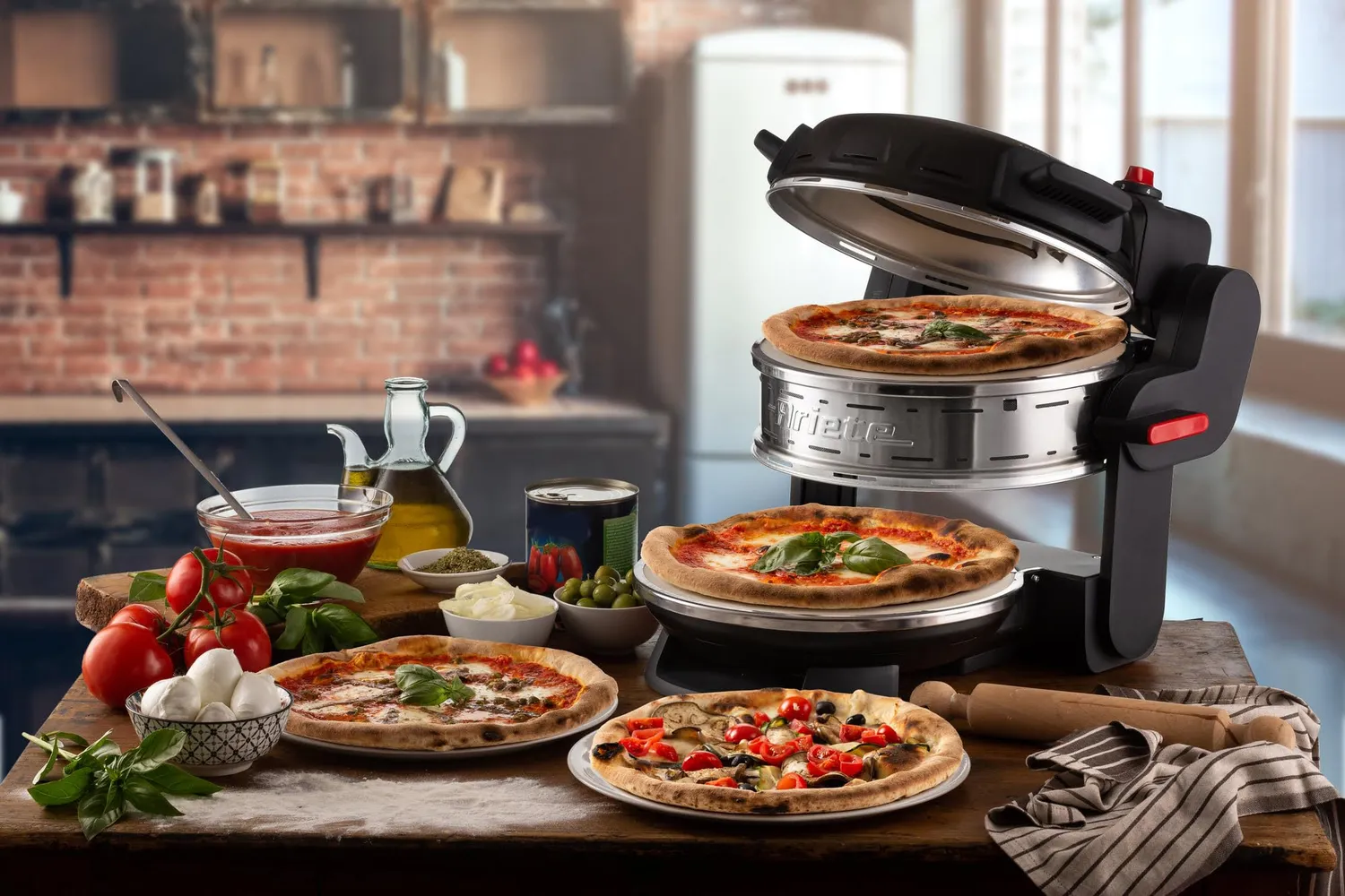 Ariete 927 Forno Pizza Doppio Nero 32 cm 400°C