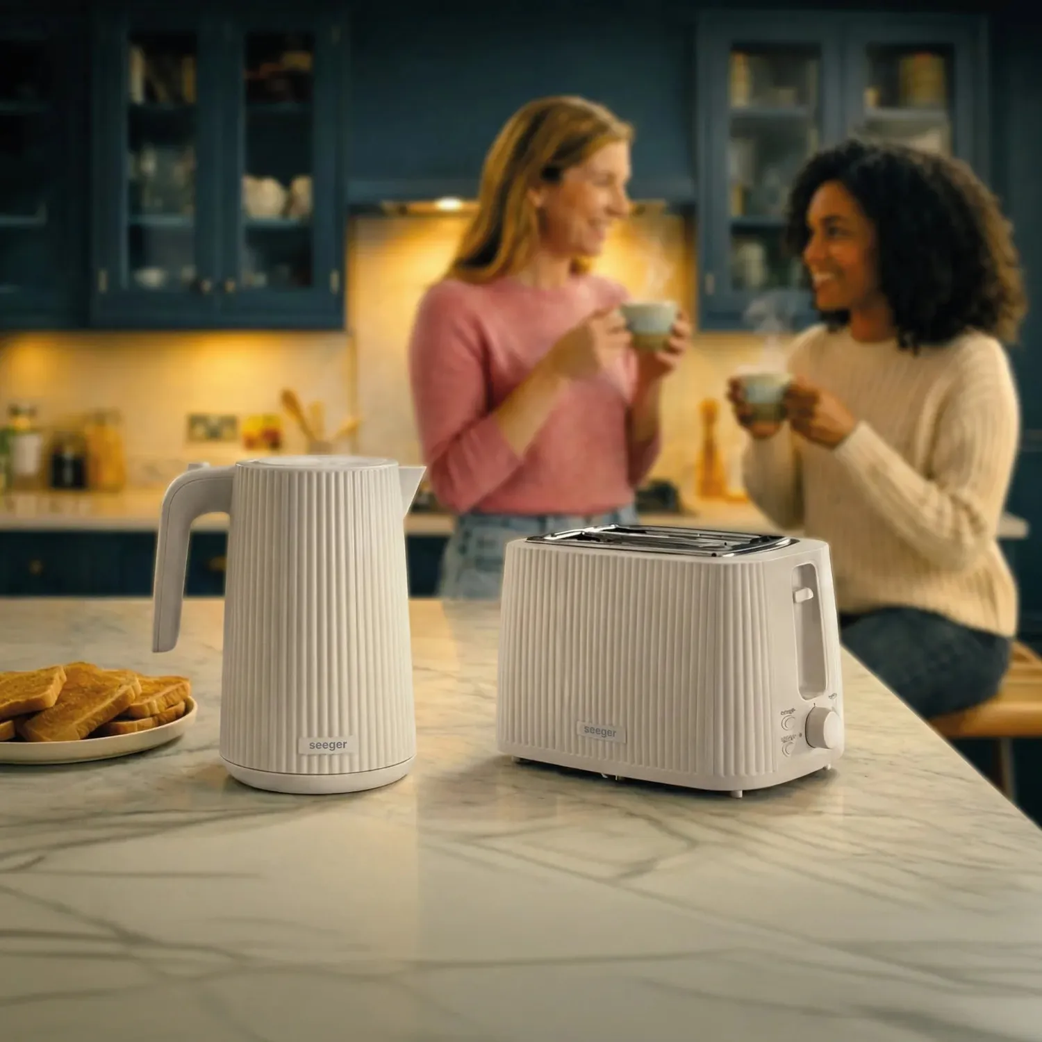 Seeger Toaster tostapane beige coste design compatto