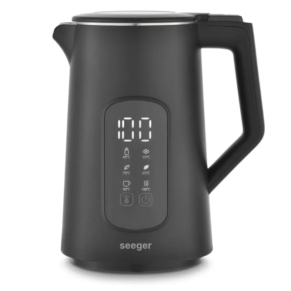 Seeger SmartKettle Bollitore Digitale Nero Temperatura