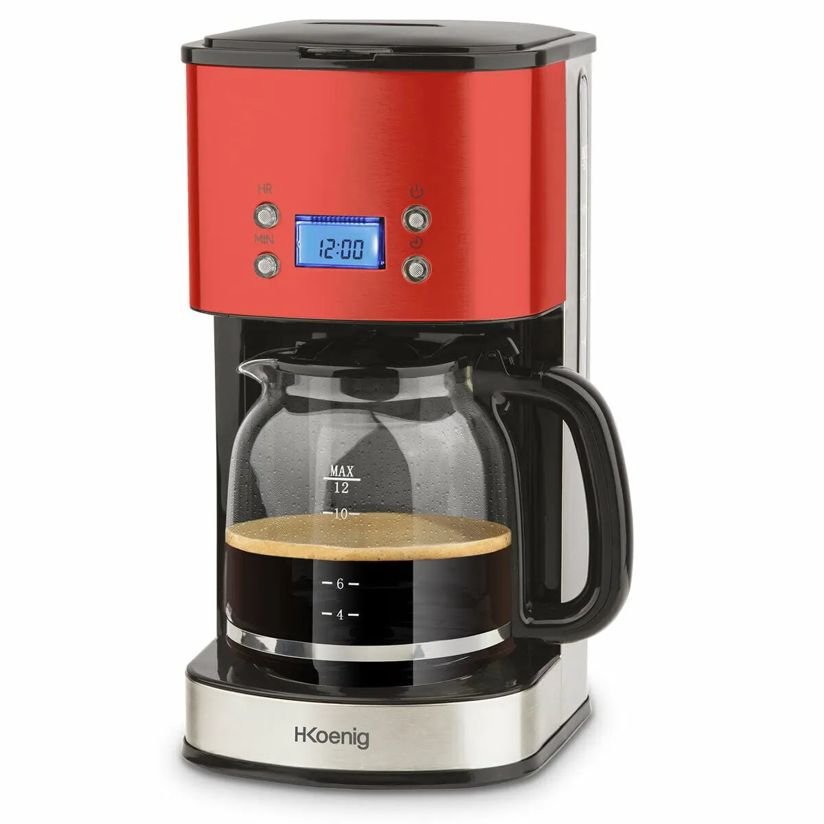 H.Koenig MG30 Caffettiera Americana Argento 1,5L Programmabile