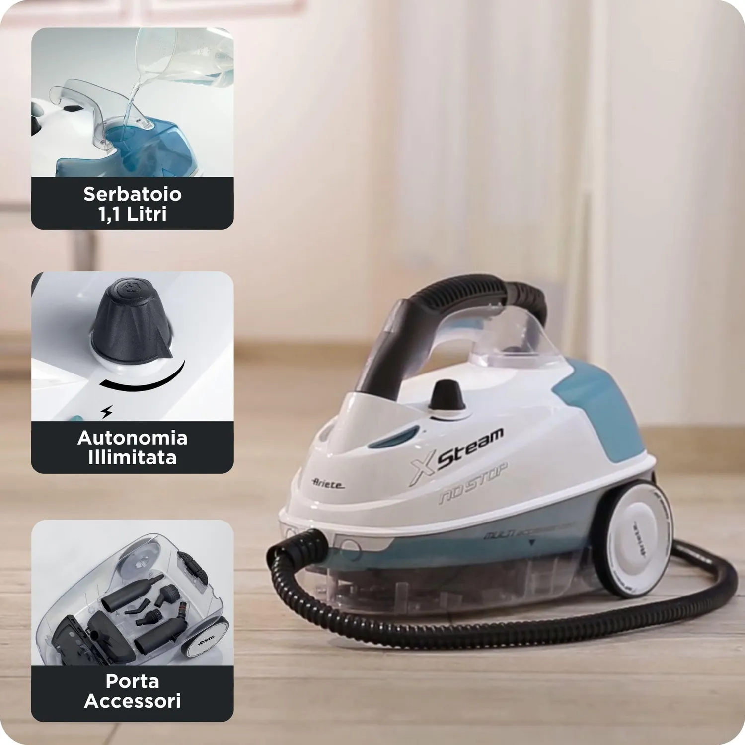Ariete Xsteam No Stop 4147 pulitore a vapore