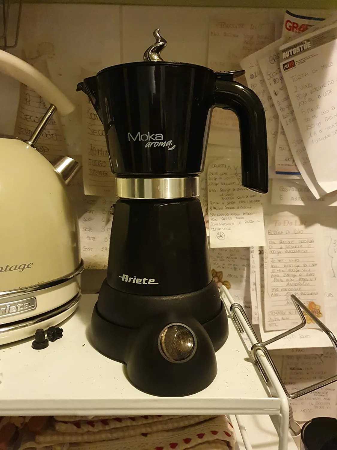 Ariete Moka Aroma 1368 Moka Elettrica Nero 6 Tazze