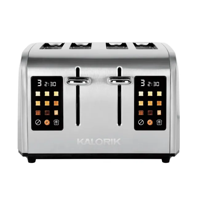 Kalorik tostapane 4 fette touchscreen acciaio inox 8 livelli