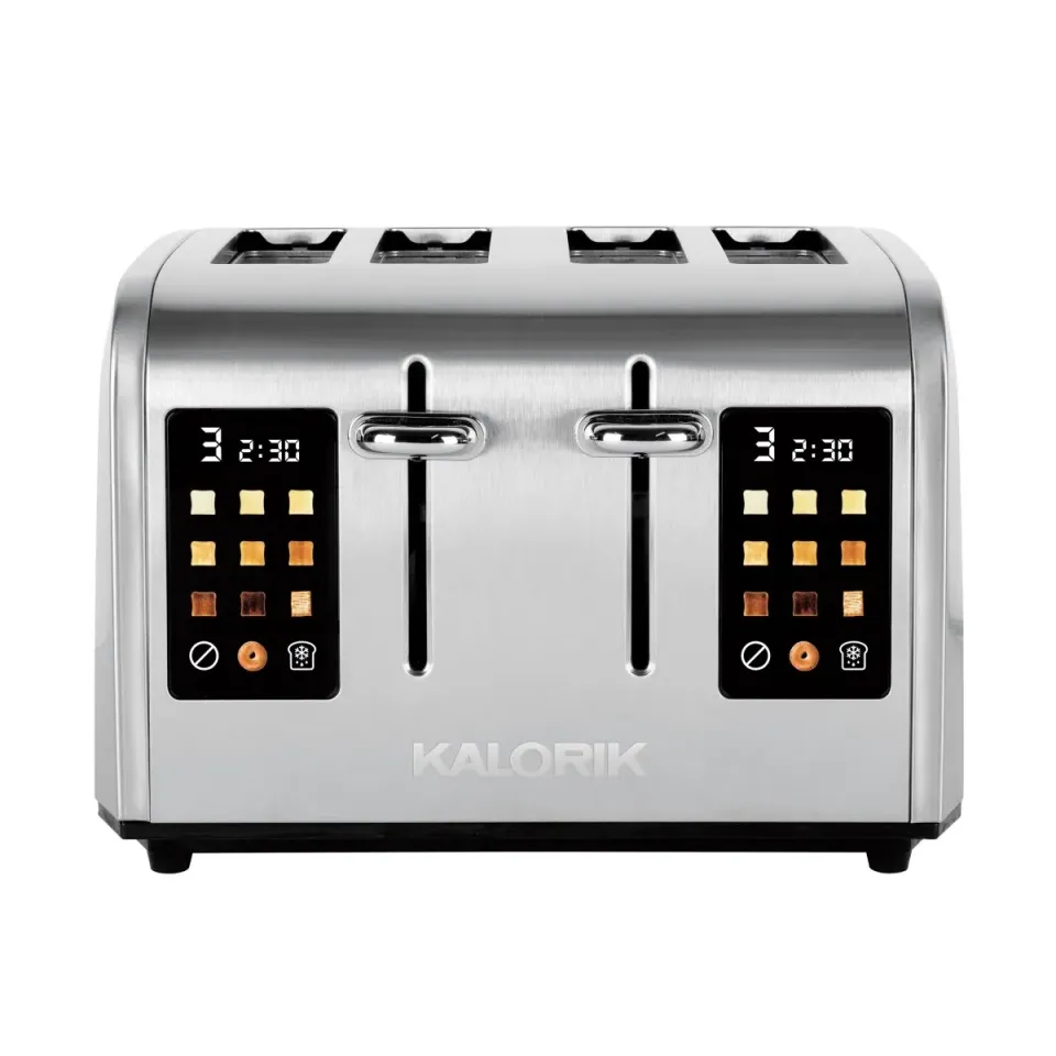 Kalorik tostapane 4 fette touchscreen acciaio inox 8 livelli
