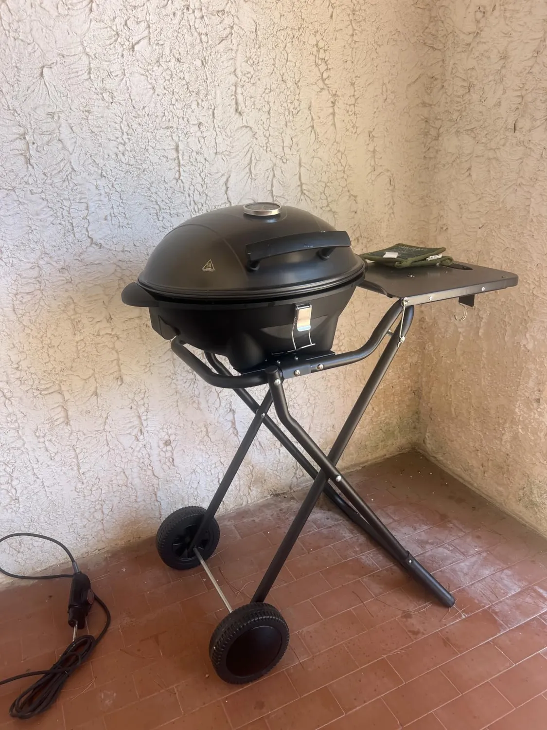 First Austria 2in1 barbecue elettrico 2400W coperchio