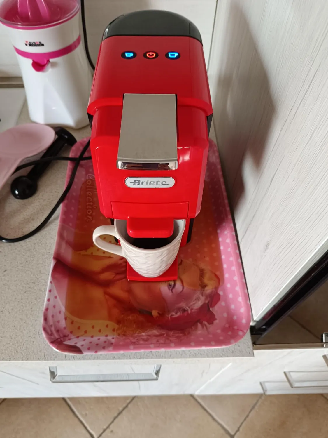 Ariete 1304/1 Macchina Caffè a Cassetti Rossa 4in1