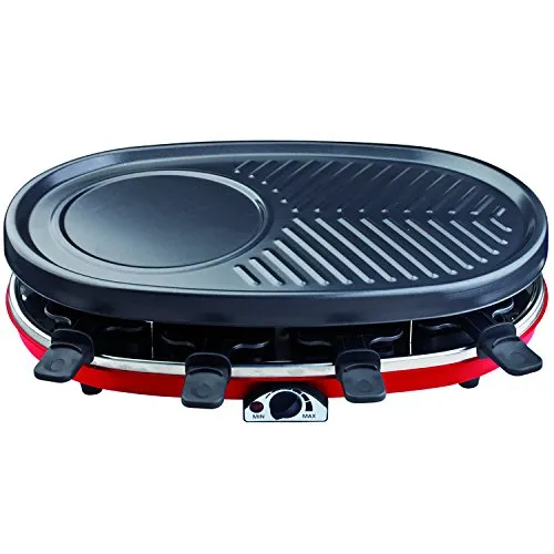 H.Koenig RP418 piastra raclette grill 8 padelle pietra 1500W