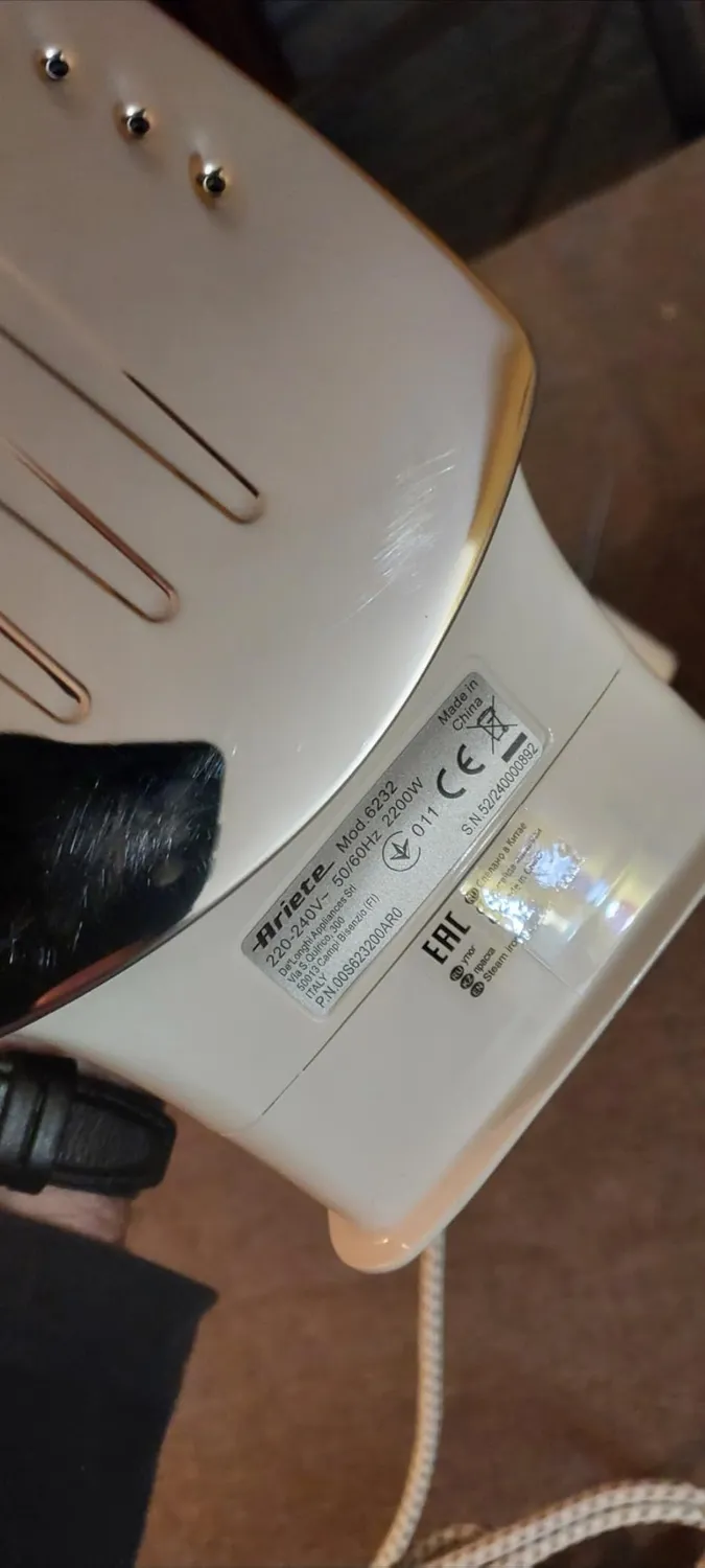 Ariete 6232 Steam Iron ferro da stiro grigio inox 2200W