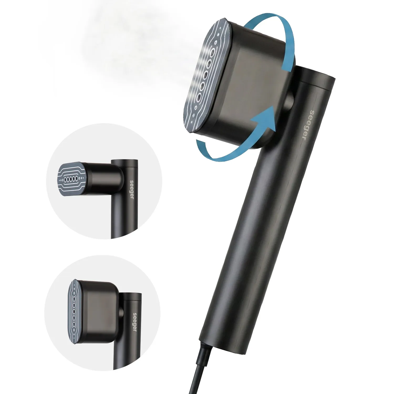 Seeger SuperSteam Stiratore a Vapore Verticale Nero Antipiega