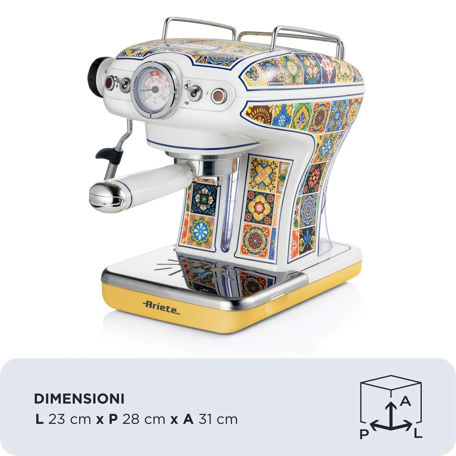 Ariete Positano 1389 macchina espresso gialla 15bar