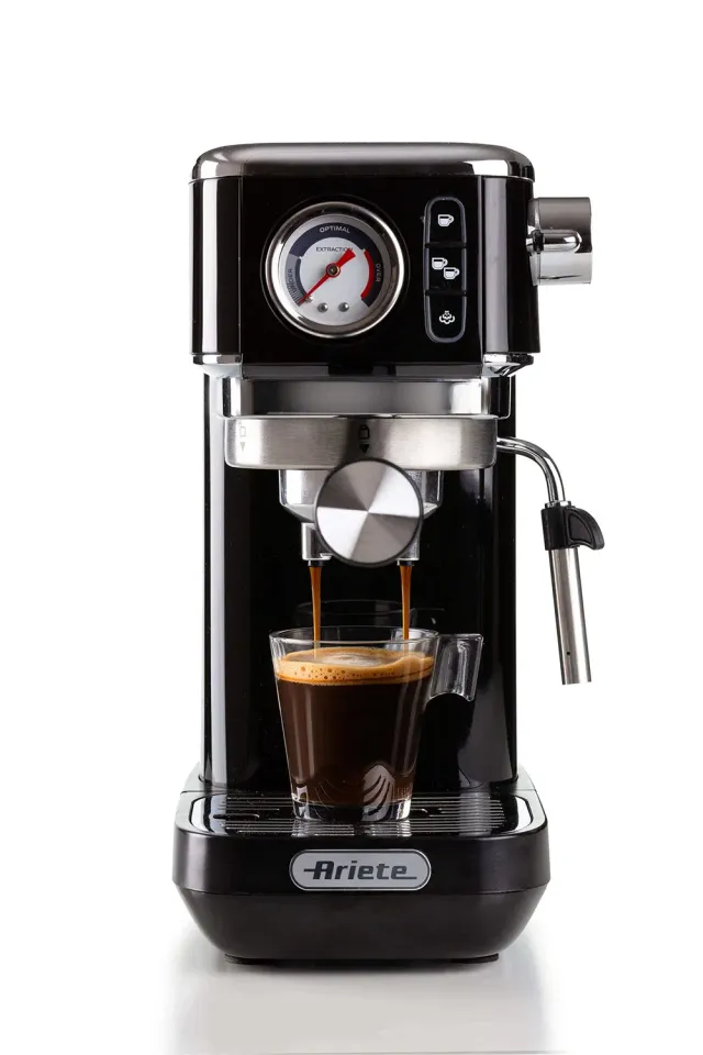Ariete 1381 Espresso Slim Metal Macchina Caffè Nero 15 Bar
