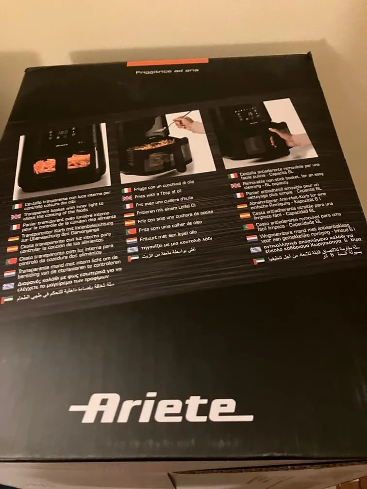 Ariete 4626 Friggitrice ad Aria 6 L Nero 8 Programmi