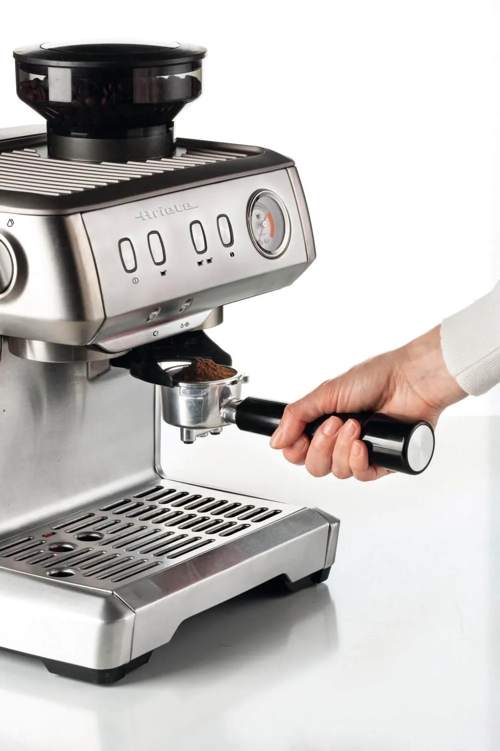 Ariete 1313 macchina caffè espresso macinacaffè argento 15 bar