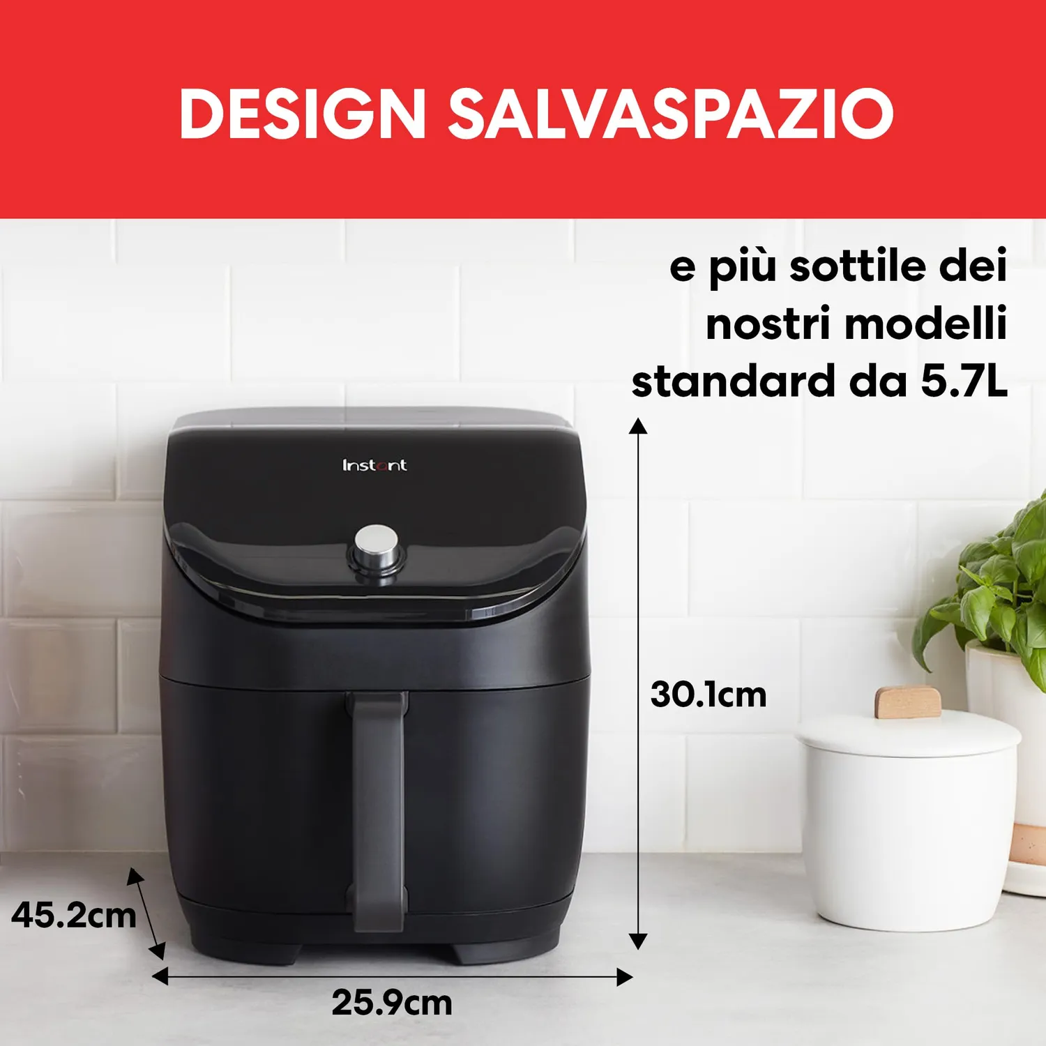 Instant Vortex Slim friggitrice aria nera 5,7L