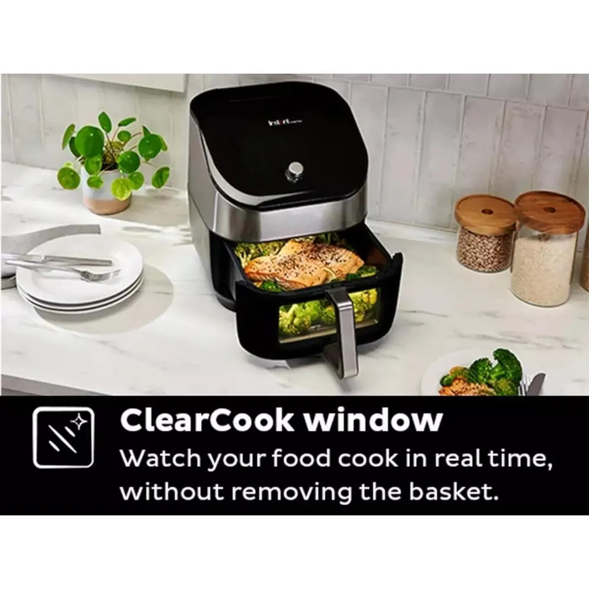 Instant Vortex Plus ClearCook Friggitrice aria 5,7L grigia