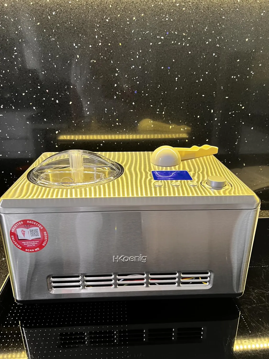 H.Koenig HF320 gelatiera 2 L inox con compressore 180W