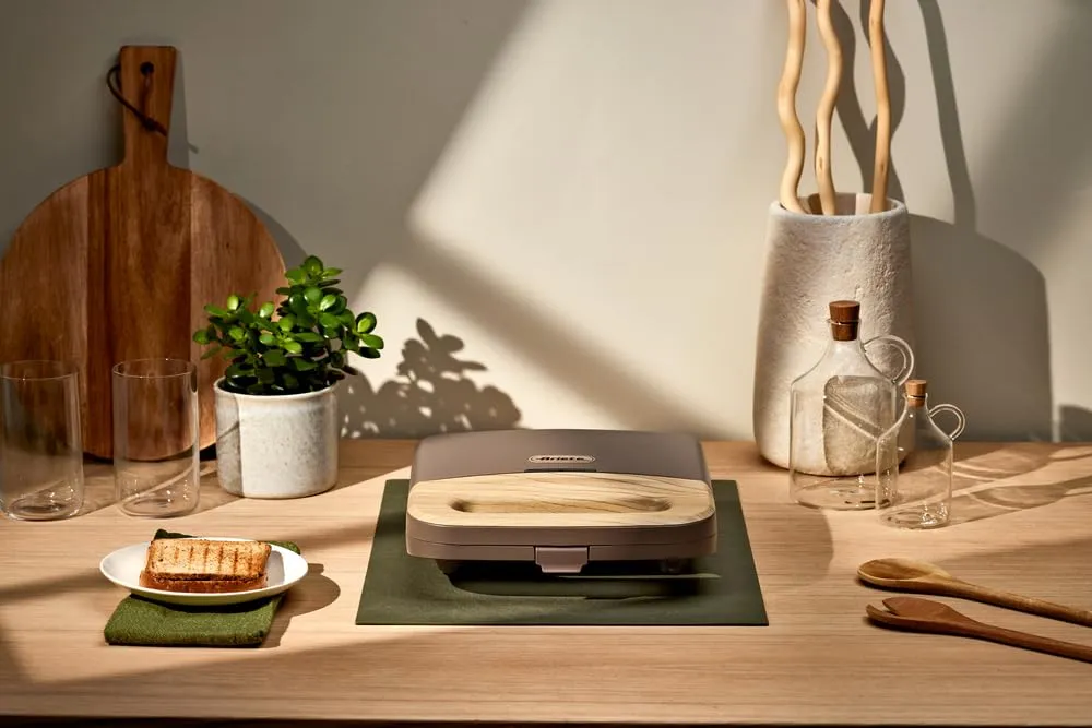 Ariete Breakfast Wood 1971 Tostiera Panini Tortora 750W