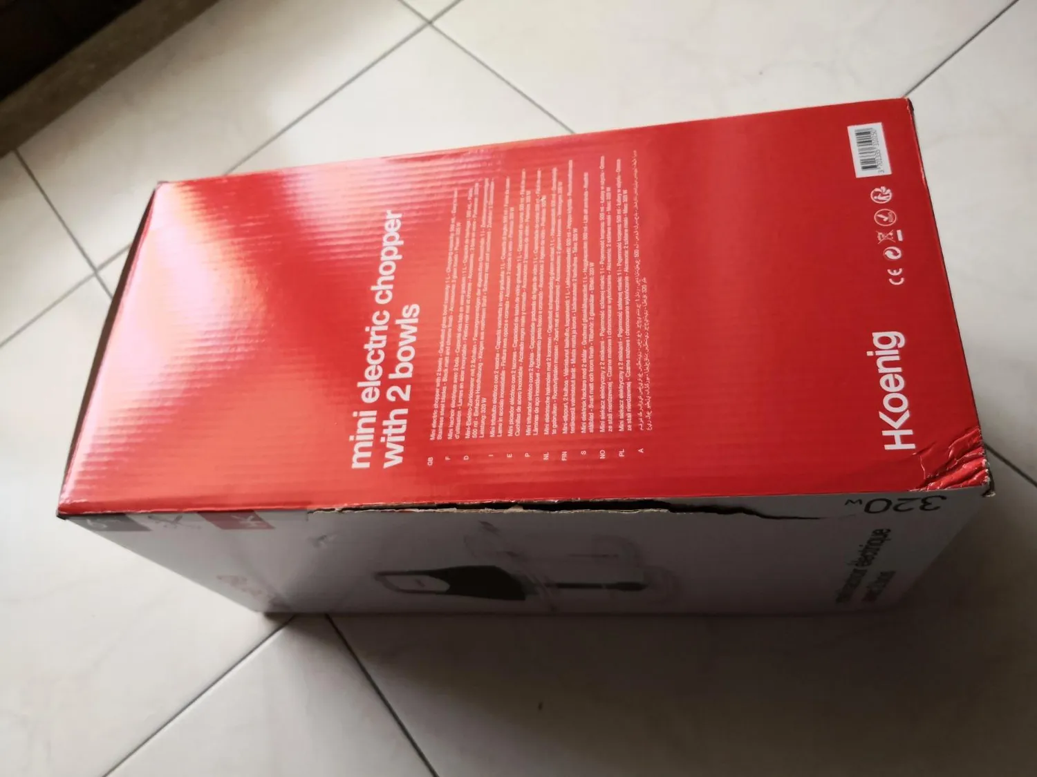 H.Koenig LEO8 Mini Tritatutto Vetro 1L 320W con Coperchio